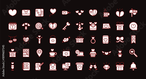 Black and white alphabet vector set for web and design icons