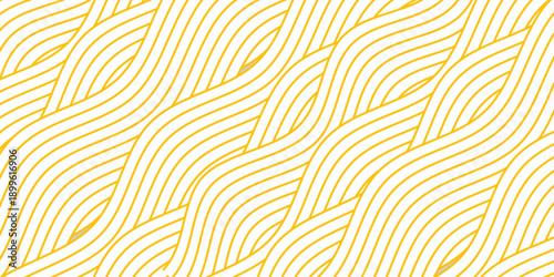 geometric spaghetti pattern. background with yellow paste elements on white. asian kitchen design.eps.10.