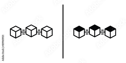 A futuristic illustration of connected cubes in a modern design concept