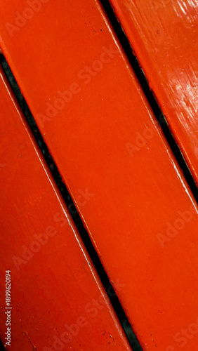 Abstract Texture of Red Painted Metal Slats