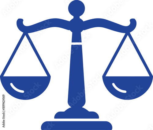 Justice scales and law building icon set. Legal system, courthouse, authority, and government pillars. Vector illustration