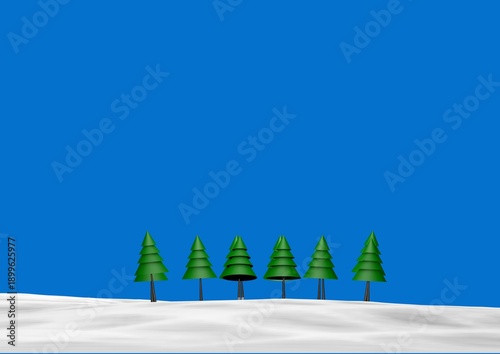winter landscape with trees