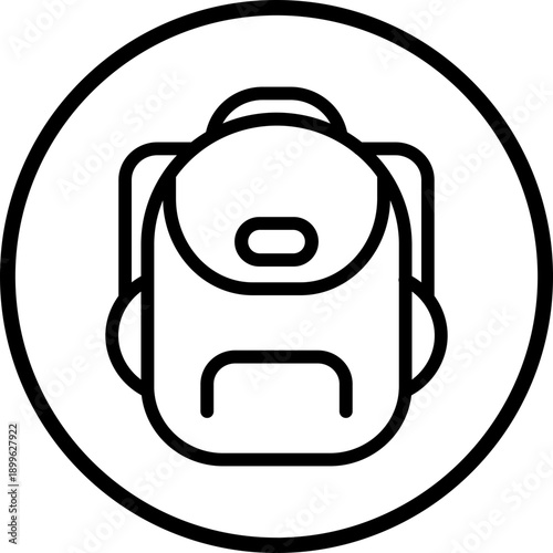 Bagpack line icon style