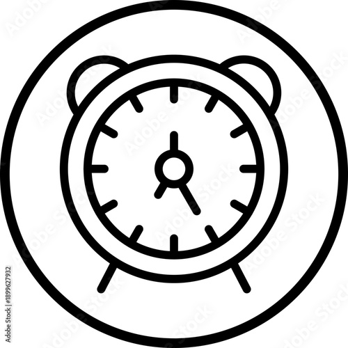 Alarm Clock line icon style
