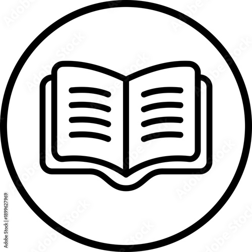 Book line icon style
