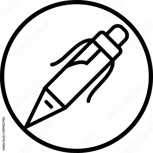 Pen line icon style