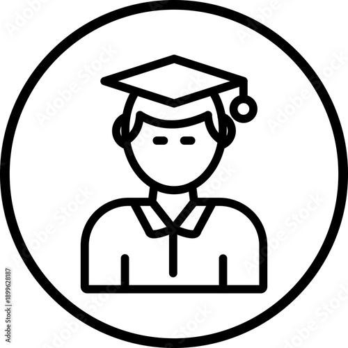 Student line icon style