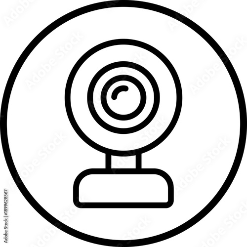Webcam line icon style