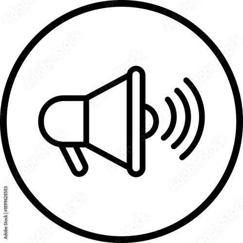 Speaker line icon style