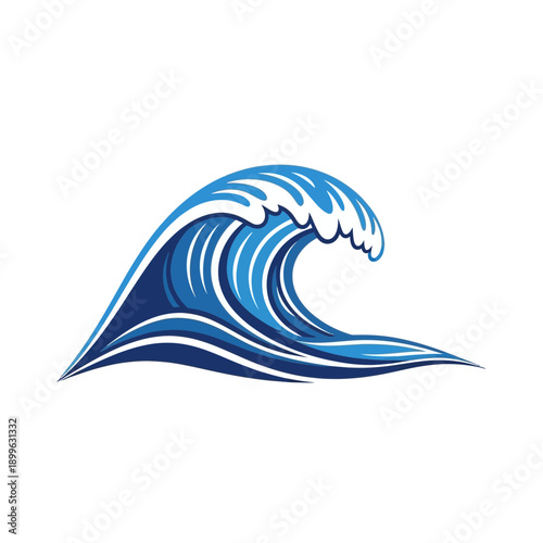 A stylized, artistic depiction of a crashing ocean wave.