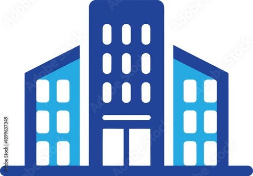 Flat hospital building healthcare medical service concept vector illustration