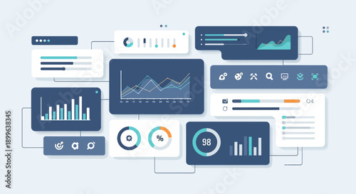 Data Visualization Elements Infographic Components.