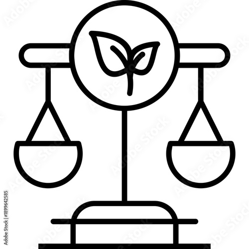Environmental Law Icon Vector Element