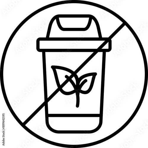 Zero Waste Icon Vector Element