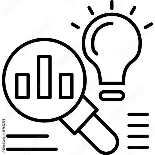 Insight Report Icon Vector Element