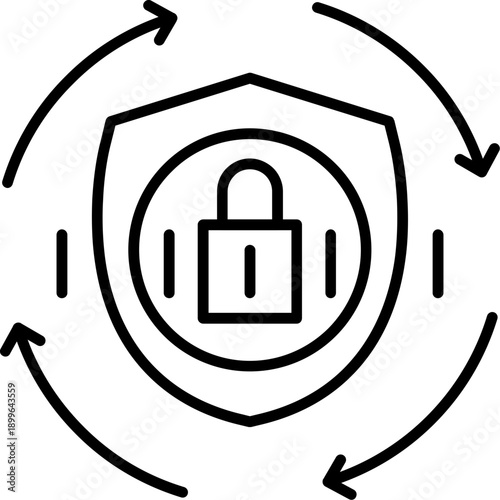 Physical Security Icon Vector Element