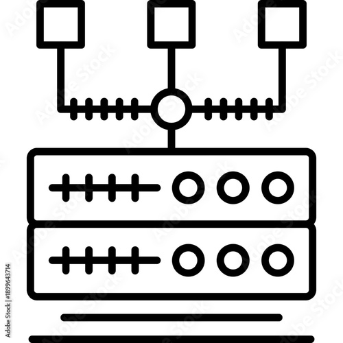 Storage Cluster Icon Vector Element