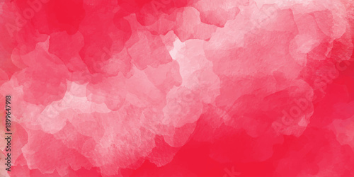 Abstract red watercolor background texture marbled red painted background  dominant white and red color