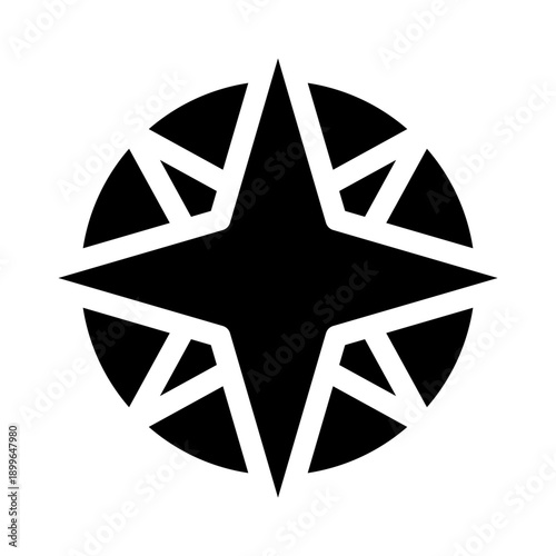 Cardinal Direction Glyph Icon