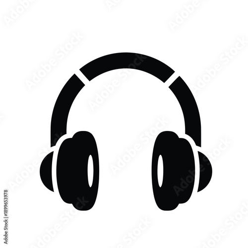 Vector illustration of a headphone, modern accessory for music and audio design
