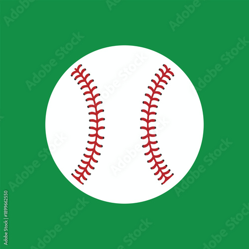 Classic white baseball with iconic red stitching, an emblem of the beloved american sport