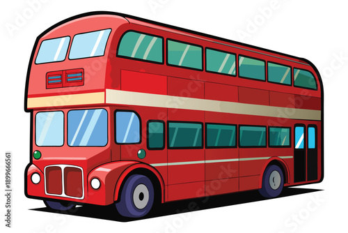 Classic red double decker bus london transportation iconic vehicle public transport