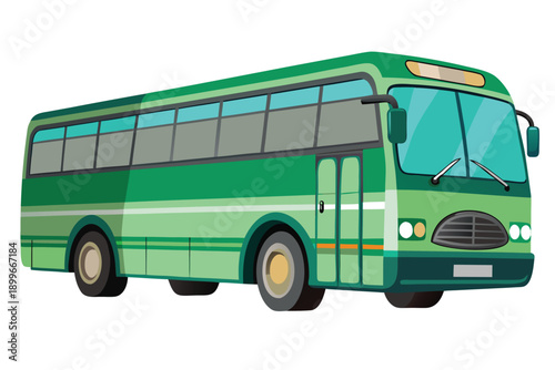 Green tourist bus travel transportation vehicle journey coach passenger