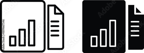 Business Documents with Bar Charts