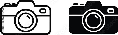 Camera Icons Black and White