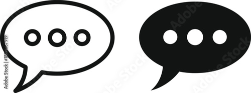 Chat Speech Bubbles with Ellipsis