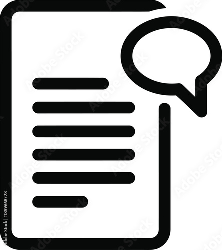 Document with Speech Bubble Icon