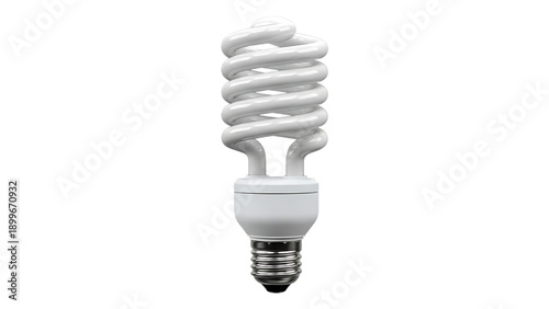 Compact fluorescent light bulb with spiral shape and screw base for energy efficient lighting solutions