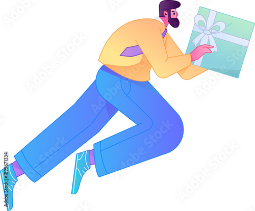 Professional sketch illustration of a figure holding a gold coin, depicting its body movements.
