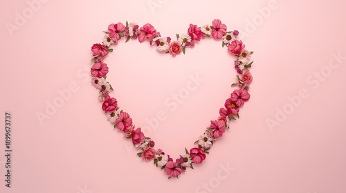 Beautiful Valentine's Day Background with Pink Love Heart.
