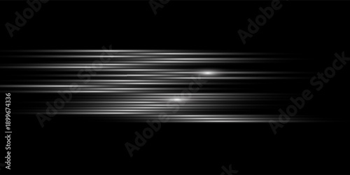 Colorful light trails, long time exposure motion blur effect. Red and blue glowing neon lights lines. Red blue special effect, speed police line. Magic of moving fast lines.