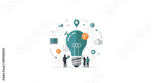 Creative Light Bulb Idea Innovation Concept.