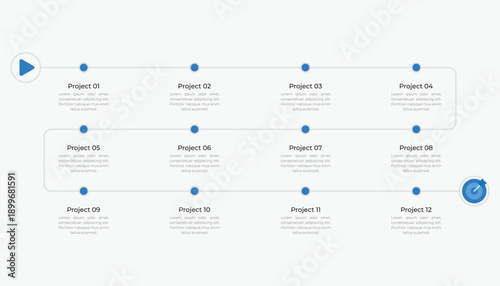 12 Month Timeline Infographic Template For Annual Business Planning