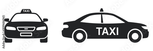 Taxi Cab Car Vector Icon, taxi automobile symbol, transportation vector, city car service illustration, cab vehicle pictogram, urban transport icon set
