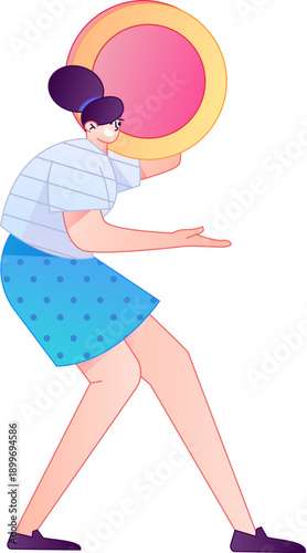 Professional sketch illustration of a figure holding a gold coin, depicting its body movements.
