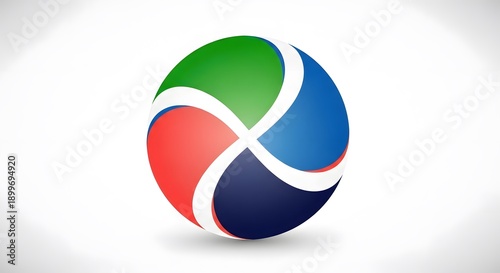 Free Download Multicolor logo with four sections - GFXLoad