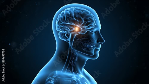 Human Brain Anatomy Illustration of Brain's Hypothalamus Gland with Detailed Structure Brain Scan Anatomy Diagnostic