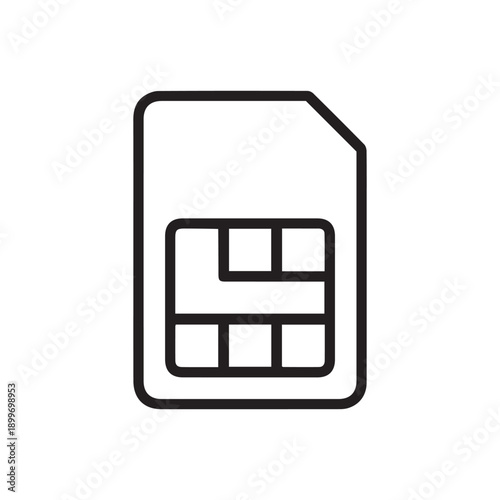 sim card line icon
