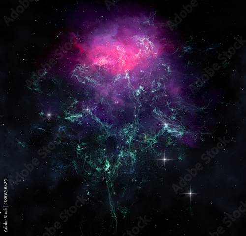 Flower-Shaped Nebula in Deep Space