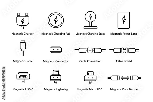 Magnetic charging devices and connectors: usb-c, lightning, micro usb adapters