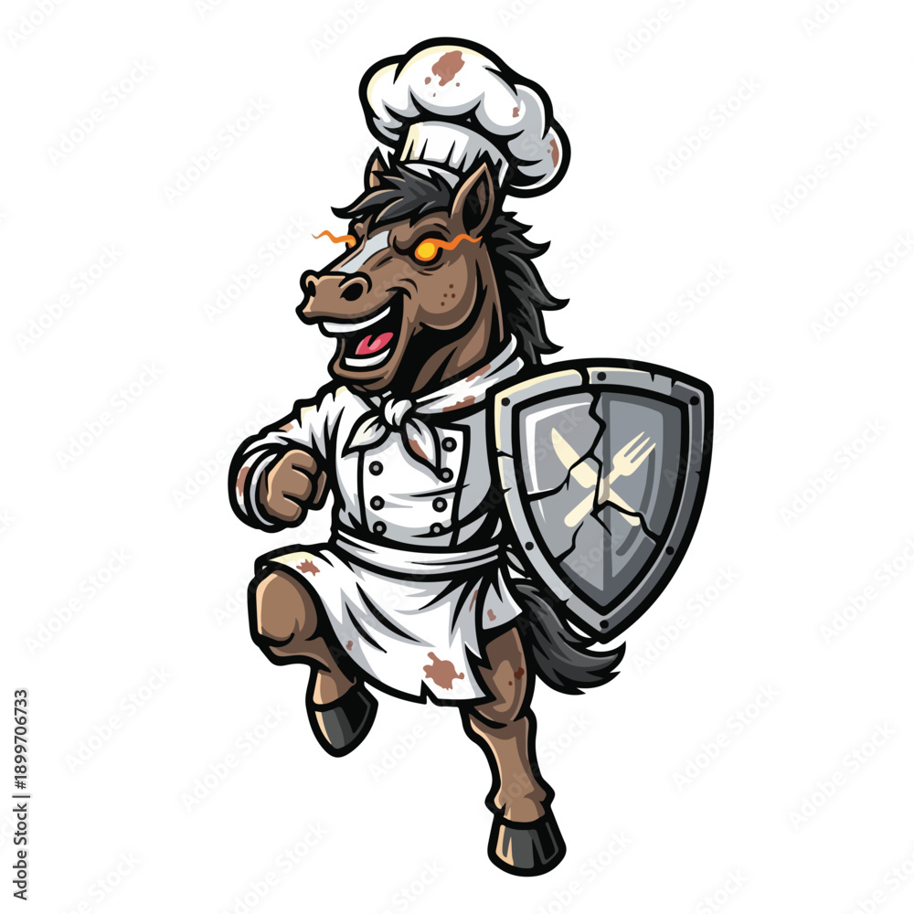custom made wallpaper toronto digitalWarrior Horse Chef in Armor and Shield