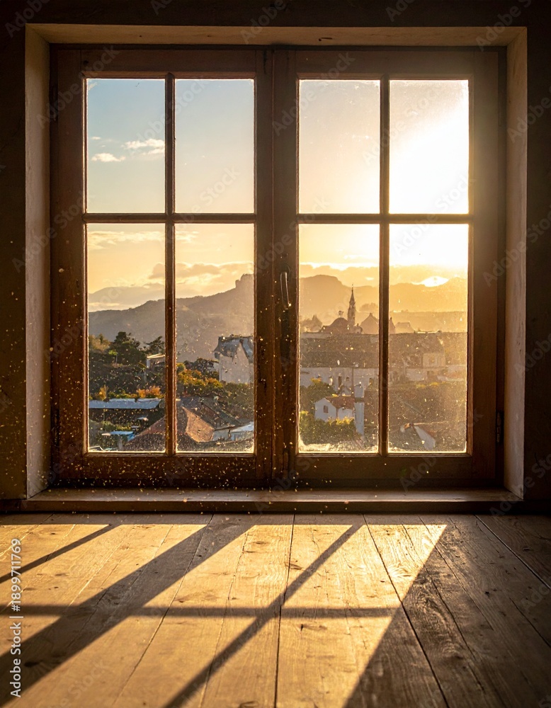 Fototapeta premium Staubpartikel im Sonnenstrahl