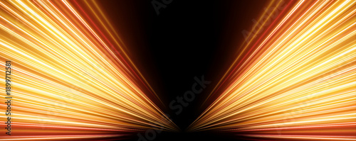 Intense sunset-orange streaks flash dynamically with glowing reflections and velocity blur. A bold high-speed concept for modern visuals vector