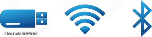 Network Drive Wifi Bluetooth Storage Device Icons