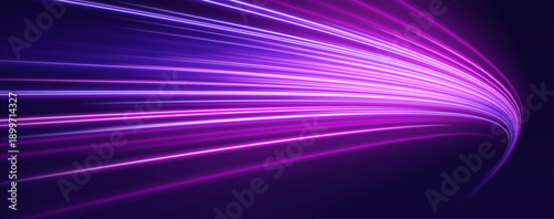 Flowing pink neon light streaks race along the urban road, creating curved glowing trails. Bright glow and motion blur emphasize acceleration and futuristic speed. Perfect for racing or digital layout