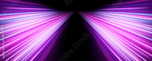 Neon pink streaks twist elegantly along the highway, forming bright glowing motion trails. Motion blur conveys fast speed and dynamic energy. Ideal for digital, sci-fi, or racing visuals vector